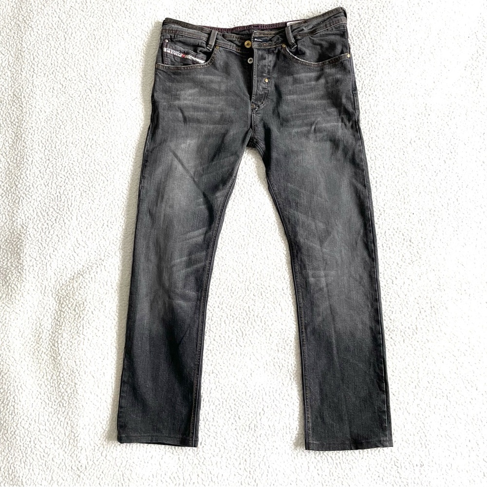 Diesel Slammer Mens Tapered Jeans 32 x 29 Dark Gray Wash: 008BG